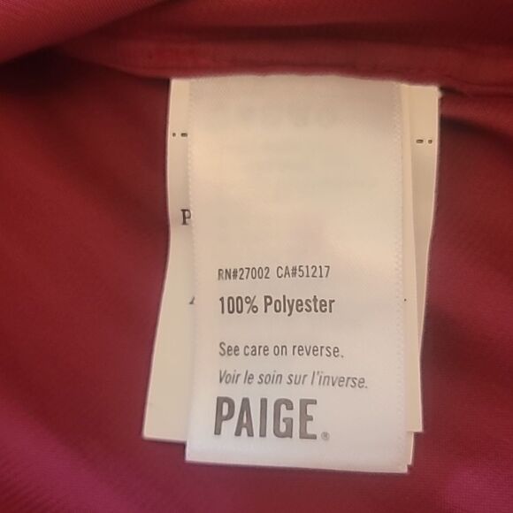 PAIGE Ceres Top Long Sleeve Twisted Collar Buttery Soft in Mulberry Red Size S - Picture 12 of 16